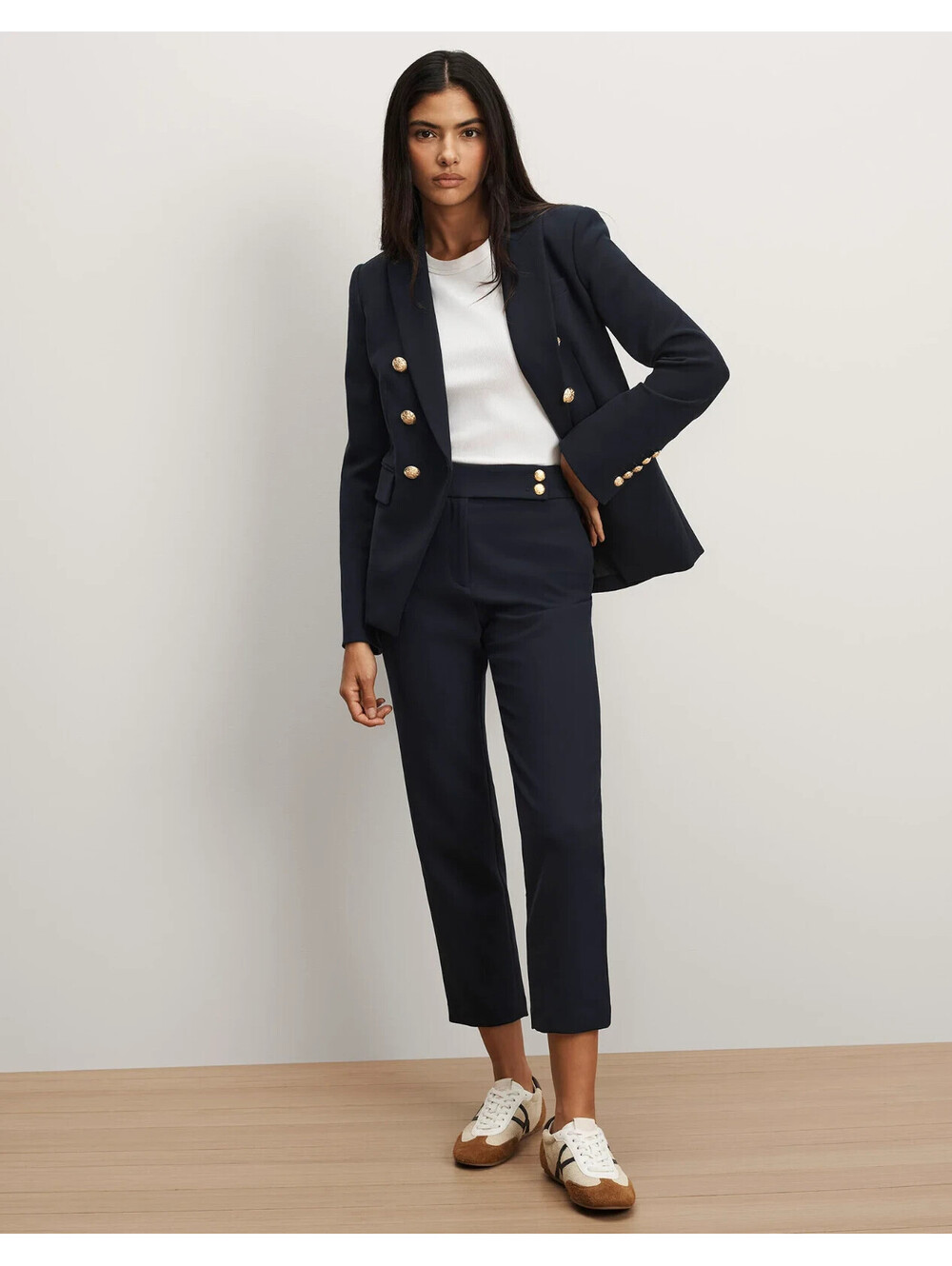 NEW, Veronica Beard Miller Dickey Blazer and Pants Set  in Navy Sz 2 #SJ2644